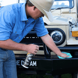 car being polished by salt shift show shine detailer product 